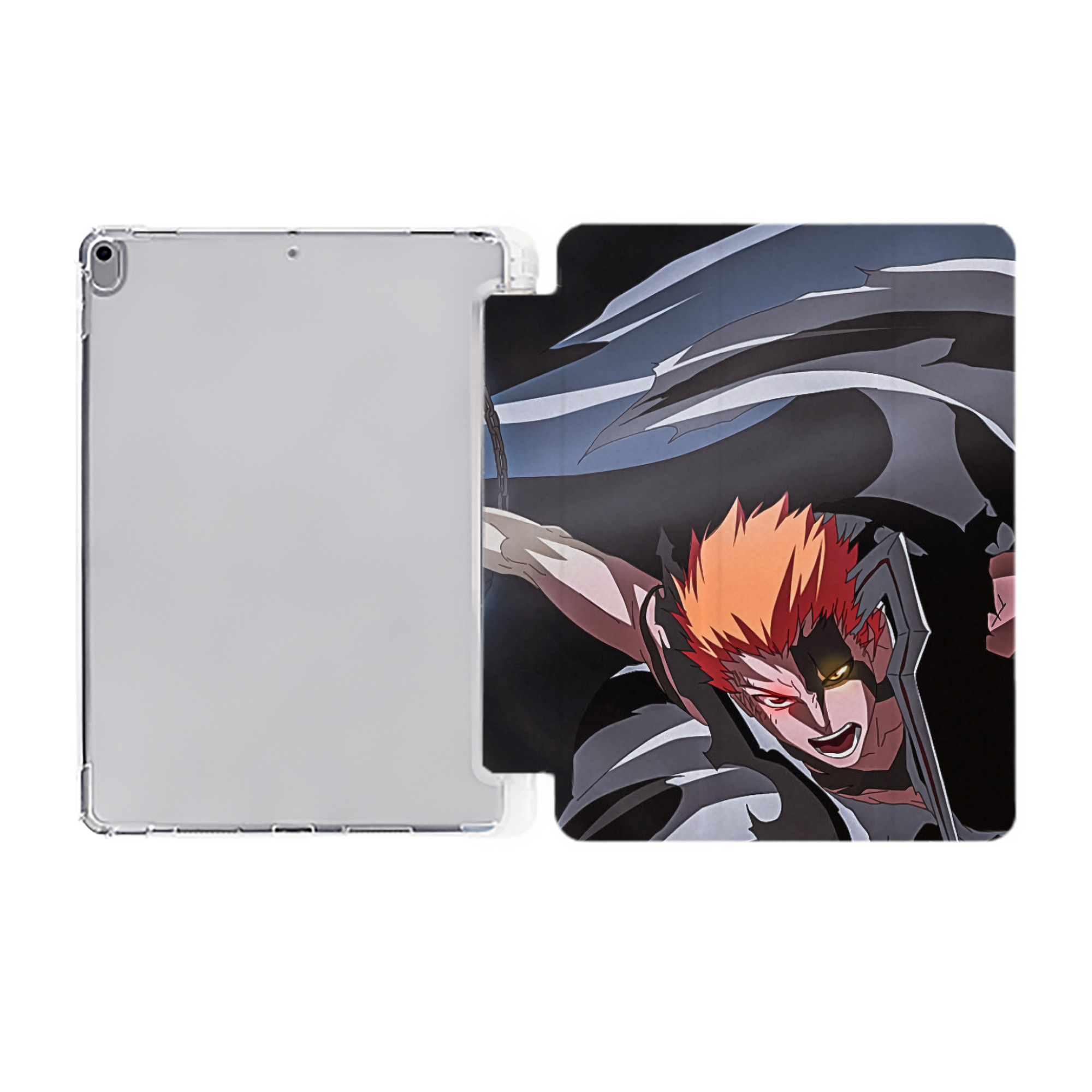 （画像用） ブリーチ BLEACH IPad ケース ペン収納付き 三つ折りスタンド PUレザー×シリコン 対応機種9.5/10.5/10.9インチ